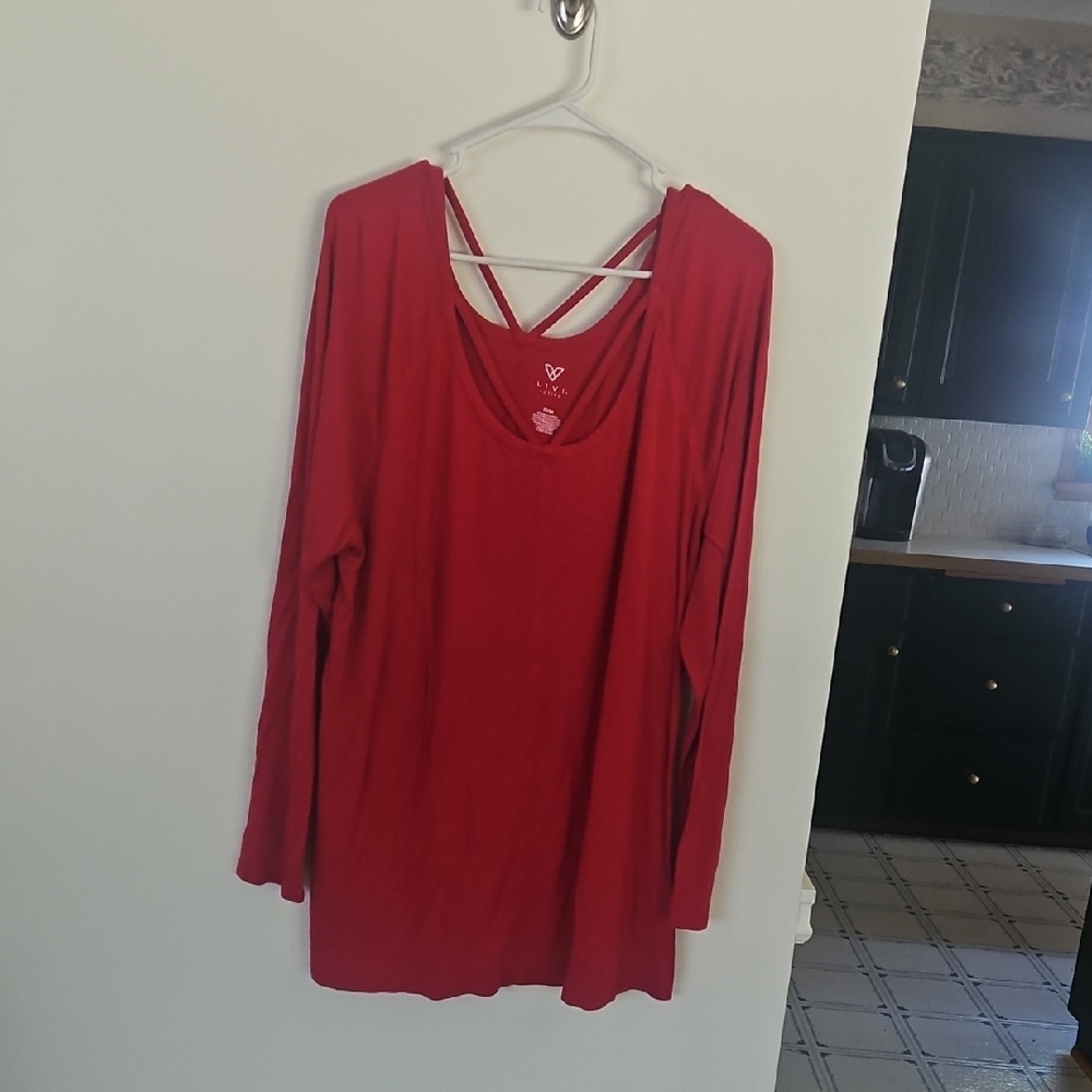 Livi Active Vibrant Red Top